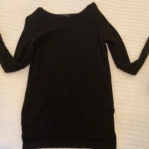 Ann Taylor Black Tunic Sweater